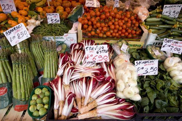 Italy, Venice Vegetables for sale in a market
